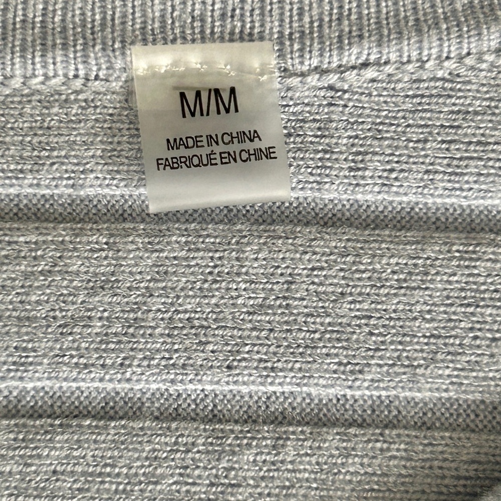 Tahari blue Ribbed Knit Top Long Sleeves Sz M​ - Picture 9 of 13